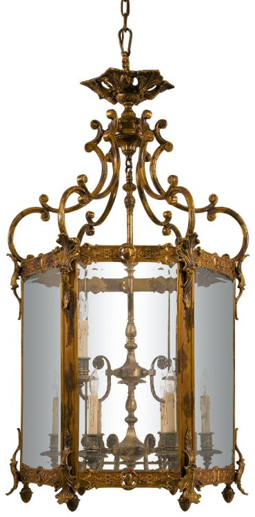 Foto para 60w SW 9 Light Foyer Pendant Oxide Brass Clear Beveled Edge