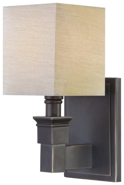 Foto para 60w SW 1 Light Wall Sconce Black Bronze Dusty Bronze
