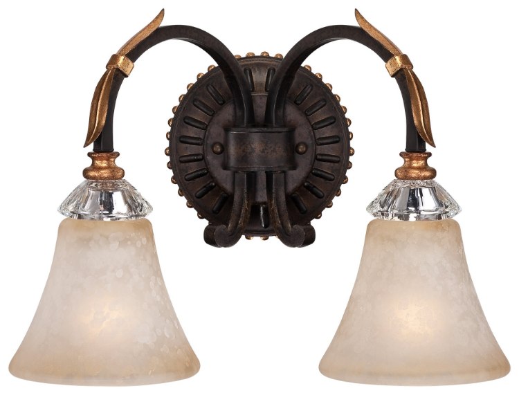 Foto para 100w SW 2 Light Bath French Bronze W/ Gold Highlights Champagne Scavo