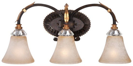 Picture of 100w SW Three Light Bath French Bronze W/ Gold Highlights Champagne Scavo