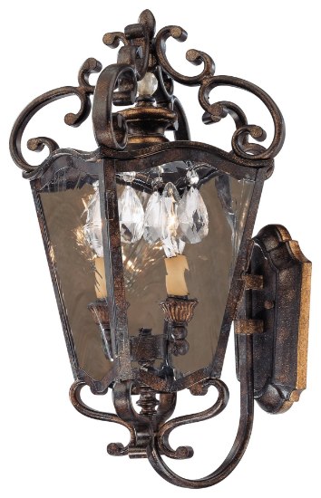 Foto para 60w SW 2 Light Lantern Terraza Village Aged Patina W/ Gold Leaf Accents Water Print