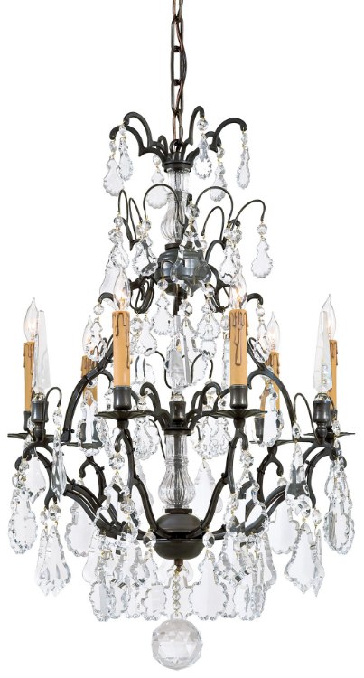 Foto para 60w SW 6 Light Chandelier Patina Bronze