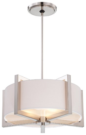 Picture of 100w SW 3 Light Pendant Polished Nickel White
