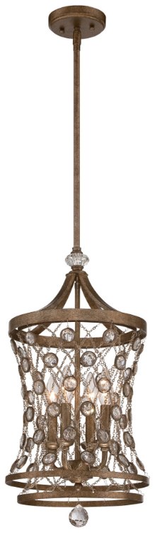 Foto para 60w SW Four Light Mini Pendant Arcadian Gold