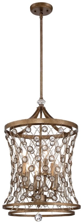 Foto para 60w SW Six Light Pendant Arcadian Gold