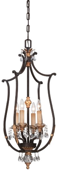 Foto para 60w SW Four Light Pendant French Bronze W/ Gold Highlights