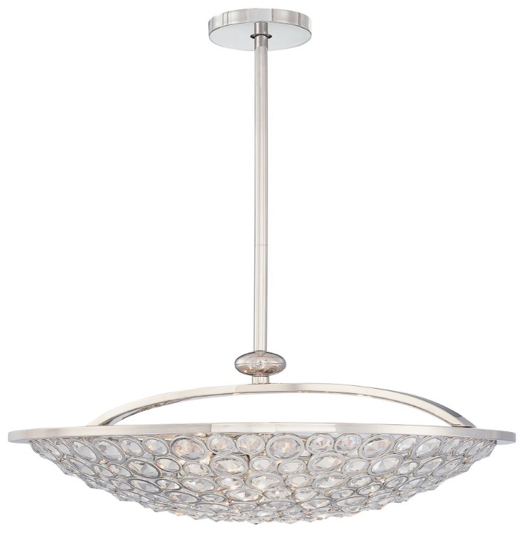 Foto para 60w SW Five Light Bowl Pendant Polished Nickel