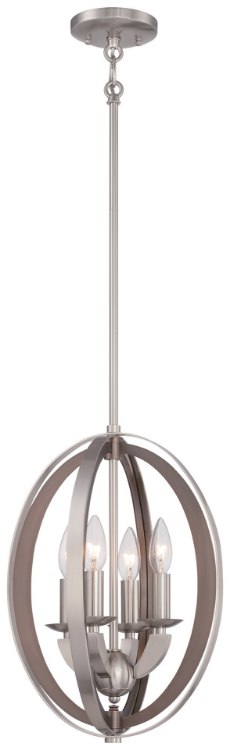 Foto para 60w SW Four Light Pendant Brushed Nickel