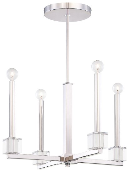 Picture of 60w SW 4 Light Chandelier Polished Nickel