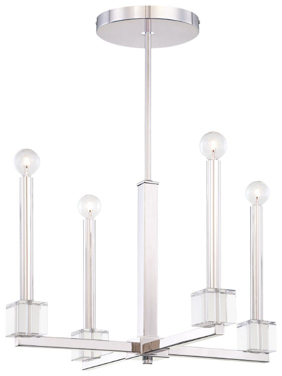 Foto para 60w SW 4 Light Chandelier Polished Nickel