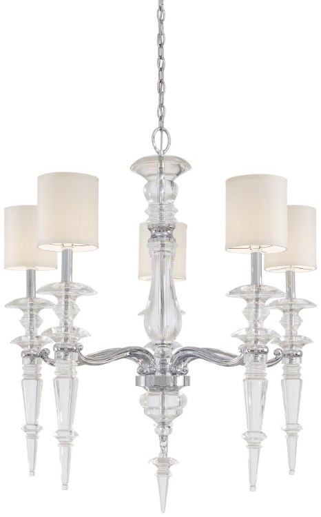 Foto para 60w SW 5 Light Chandelier Chrome White