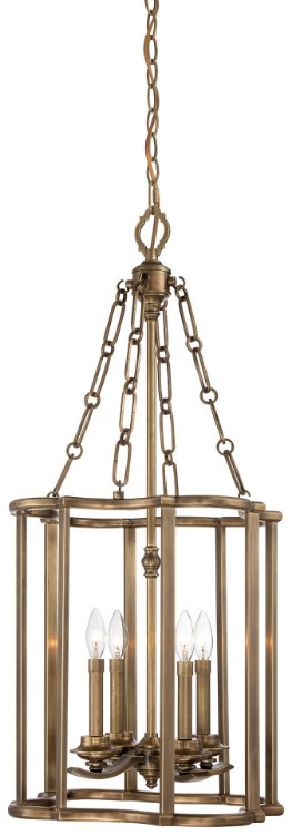 Foto para 60w SW Four Light Pendant Aged Brass