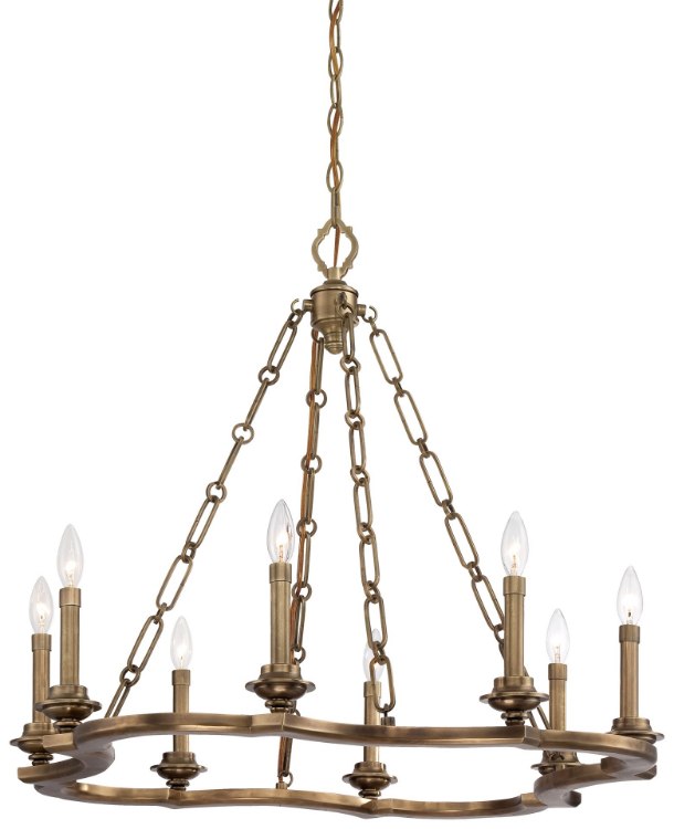 Foto para 60w SW 8 Light Chandelier Aged Brass