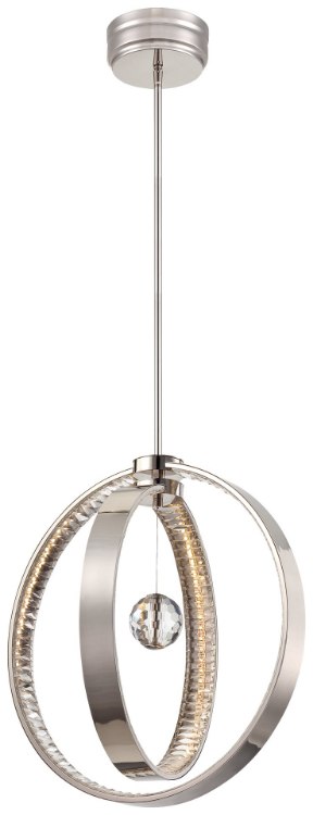 Foto para 40w WW Led Chandelier Polished Nickel