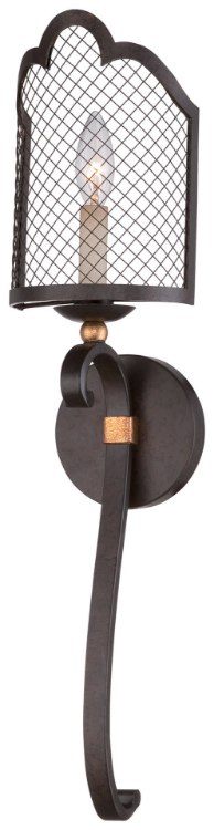 Foto para 60w SW One Light Wall Sconce - Jessica Mcclintock Home- The Romance Collection™ French Bronze W/ Gold Highlights