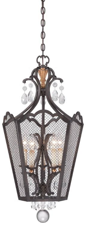 Foto para 60w SW Five Light Foyer Pendant-Jessica Mcclintock Home French Bronze W/ Gold Highlights