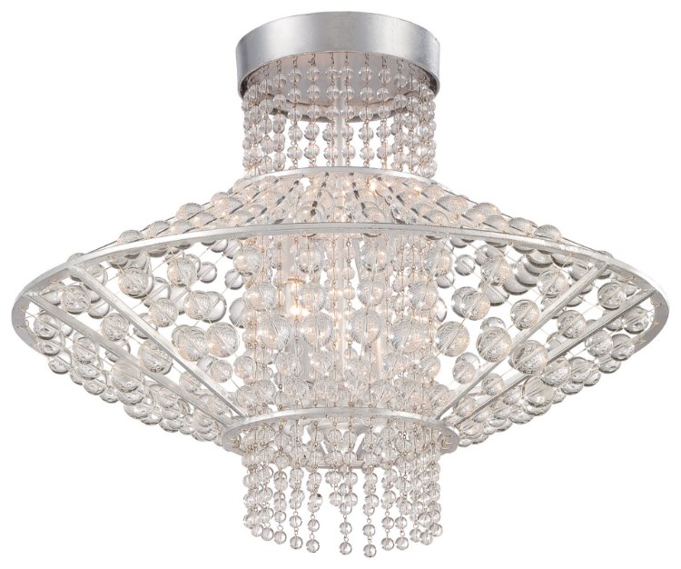Foto para 40w SW Four Light Semi Flush- Jessica Mcclintock Home- The Romance Collection™ Catalina Silver