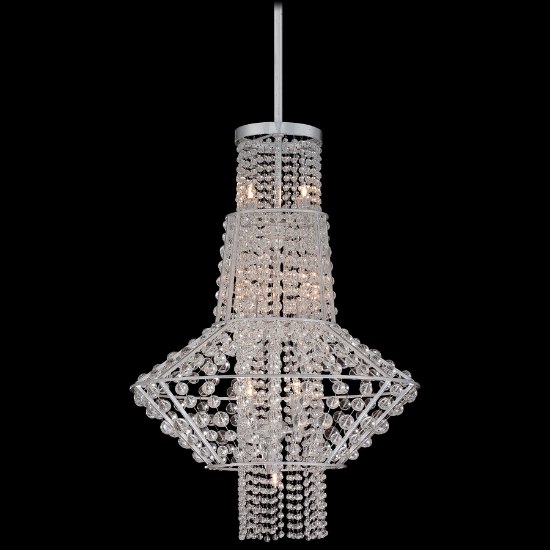 Picture of 40w SW Seven Light Pendant- Jessica Mcclintock Home- The Romance Collection™ Catalina Silver