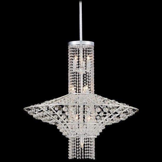 Picture of 40w SW Ten Light Pendant- Jessica Mcclintock Home- The Romance Collection™ Catalina Silver