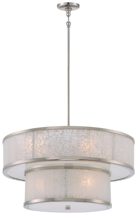 Foto para 100w SW 8 Light Chandelier Polished Nickel Lake Frost