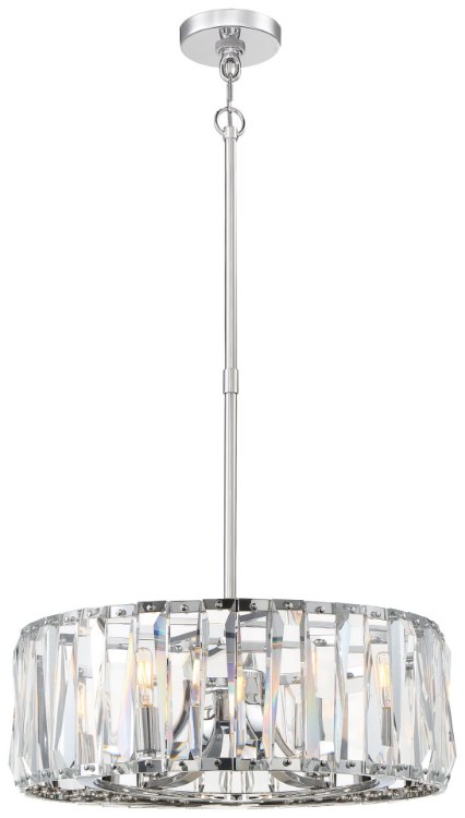 Foto para 60w SW 6 Light Pendant Chrome Clear