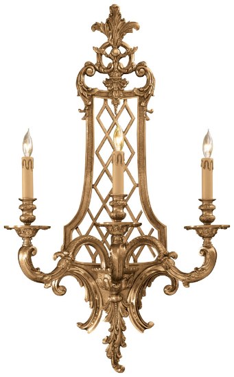 Foto para 60w SW Three Light Wall Sconce Renaissance Gold