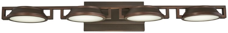 Foto para 40w WW 4 Light Led Bath Copper Bronze Patina Clear / White Inside