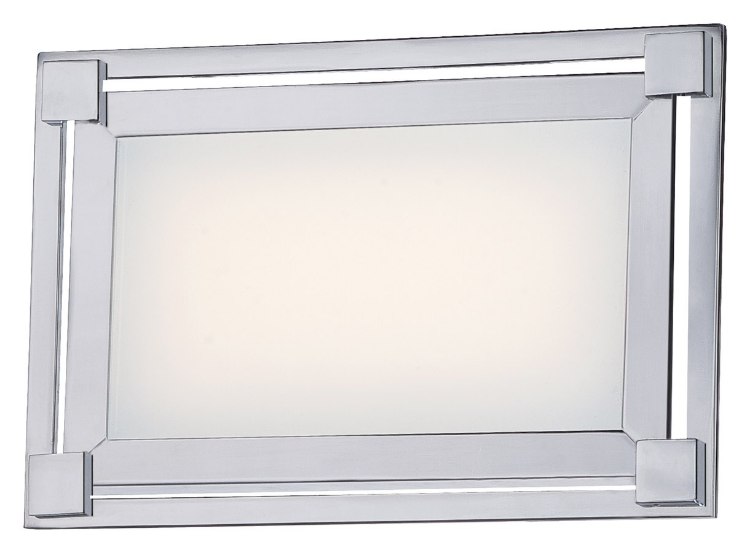 Picture of 19w WW Led Bath Chrome White Glass