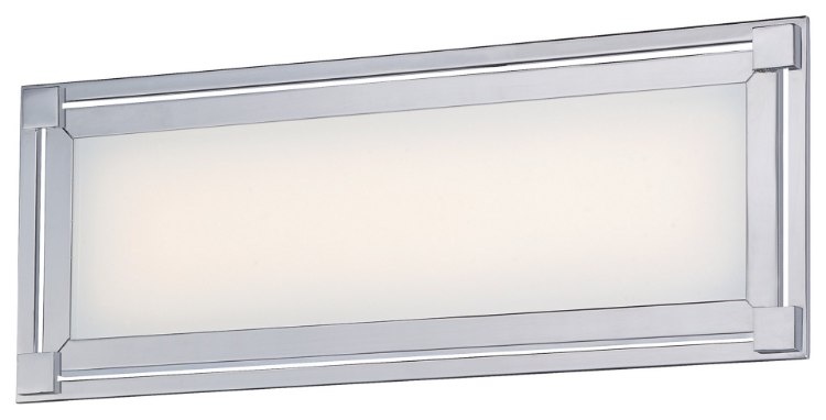 Foto para 28w WW Led Bath Chrome White Glass