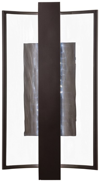 Foto para 38w WW Led Wall Sconce Dorian Bronze Clear Water Glass