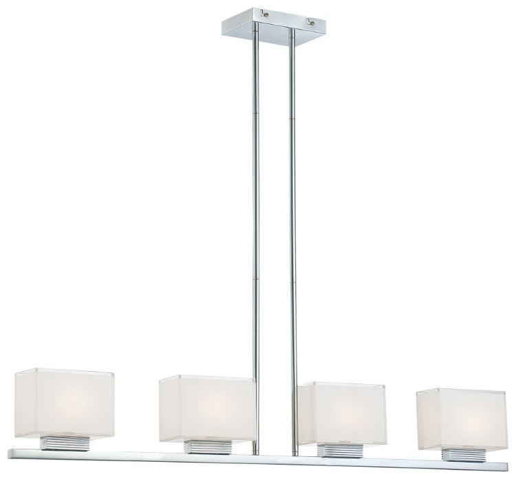 Picture of 75w SW 4 Light Island Light Chrome Mitered/White Iside