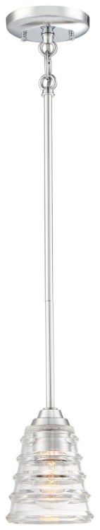 Foto para 100w SW 1 Light Mini Pendant Chrome Clear