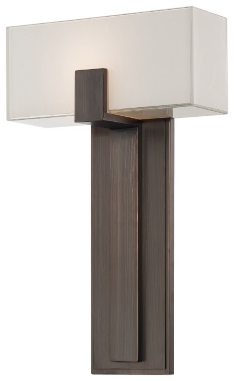 Foto para 100w SW 1 Light Wall Sconce Copper Bronze Patina Mitered/White Inside