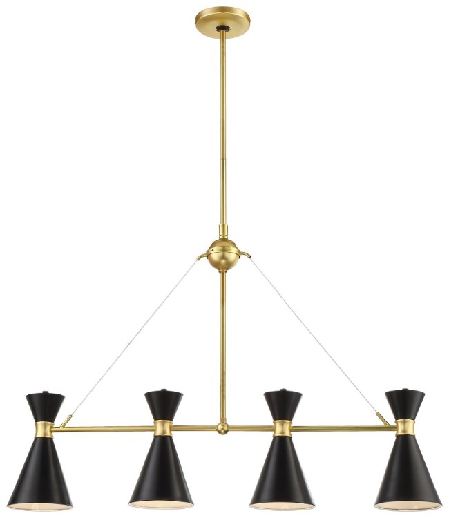 Foto para 100w SW 4 Light Island Honey Gold Matte Black