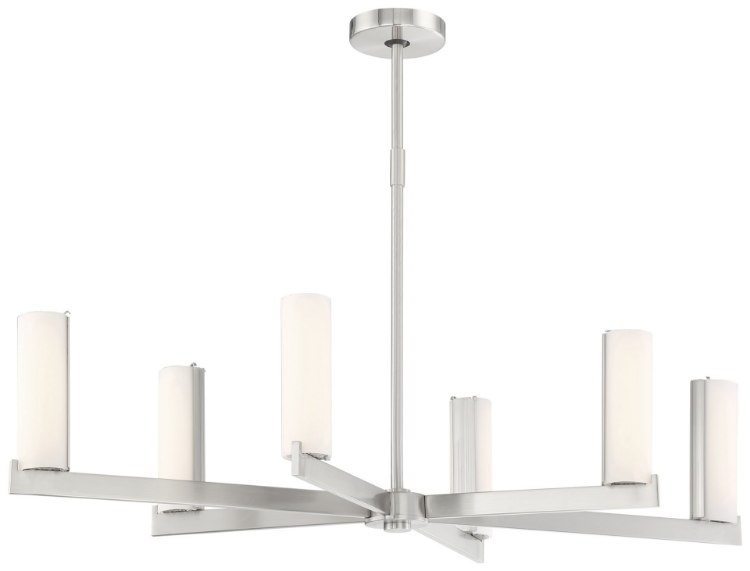 Foto para 11w WW Island Light Brushed Nickel Etched Opal Glass