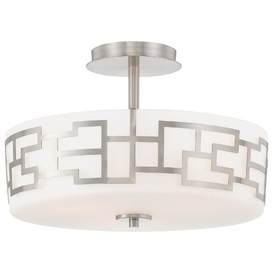 Picture of SW 3 Light Semi Flush Mount Brushed Nickel