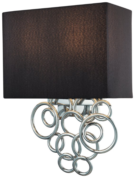 Foto para 60w SW 2 Light Wall Sconce Chrome Black