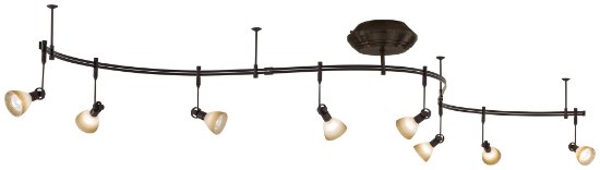 Picture of 35w SW 8 Light Low Voltage Monorail Kit Sable Bronze Patina Double French Scavo