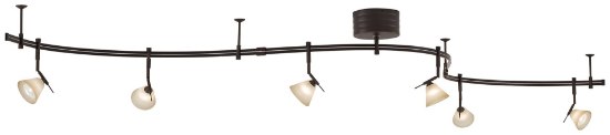 Picture of 35w SW 6 Light Low Voltage Monorail Kit Sable Bronze Patina Double French Scavo