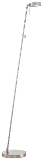 Foto para 8w WW 1 Light Led Pharmacy Floor Lamp Brushed Nickel