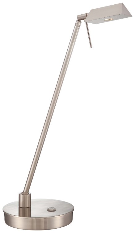 Foto para 8w WW 1 Light Led Pharmacy Table Lamp Brushed Nickel