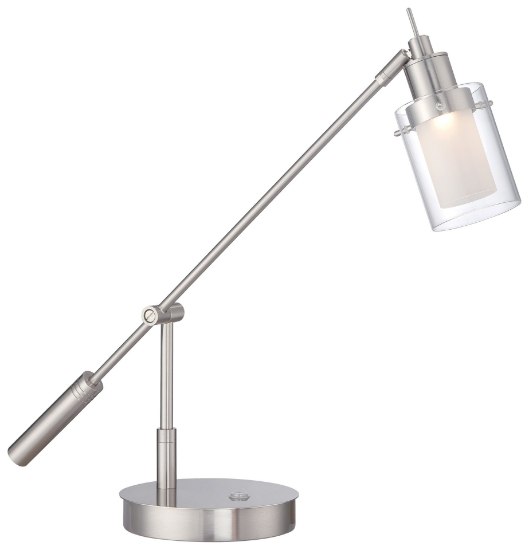 Foto para 8w WW Led Task Lamp Brushed Nickel Clear