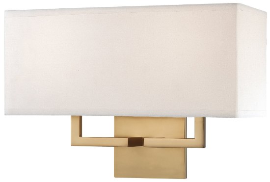 Foto para 60w SW 2 Light Wall Sconce Honey Gold White