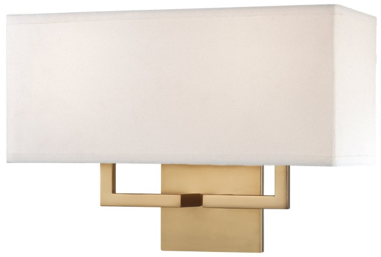 Foto para 60w SW 2 Light Wall Sconce Honey Gold White