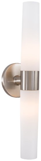 Foto para 60w SW 2 Light Bath Brushed Nickel Etched Opal