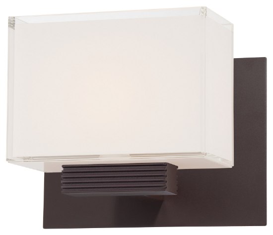 Foto para 75w SW 1 Light Bath Dorian Bronze Mitered / White Inside