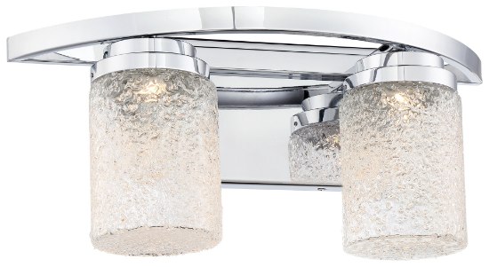 Foto para 8w WW Bath Chrome Clear Textured Glass