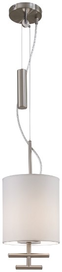 Picture of 60w SW 1 Light Mini Pendant Satin Steel White