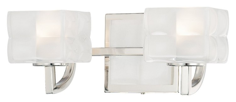 Foto para 75w SW 2 Light Bath Polished Nickel Clear/Inside Etched