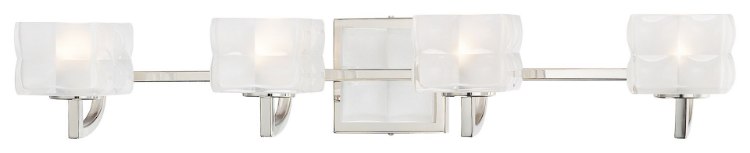 Foto para 75w SW 4 Light Bath Polished Nickel Clear/Inside Etched